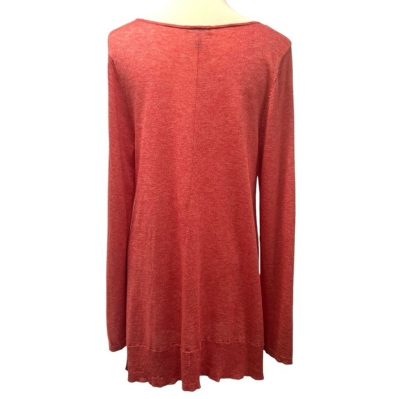Eileen Fisher Persimmon Tencel Alpaca Scoop Neck Sweater Women’s Large FLAWED - Picture 5 of 12